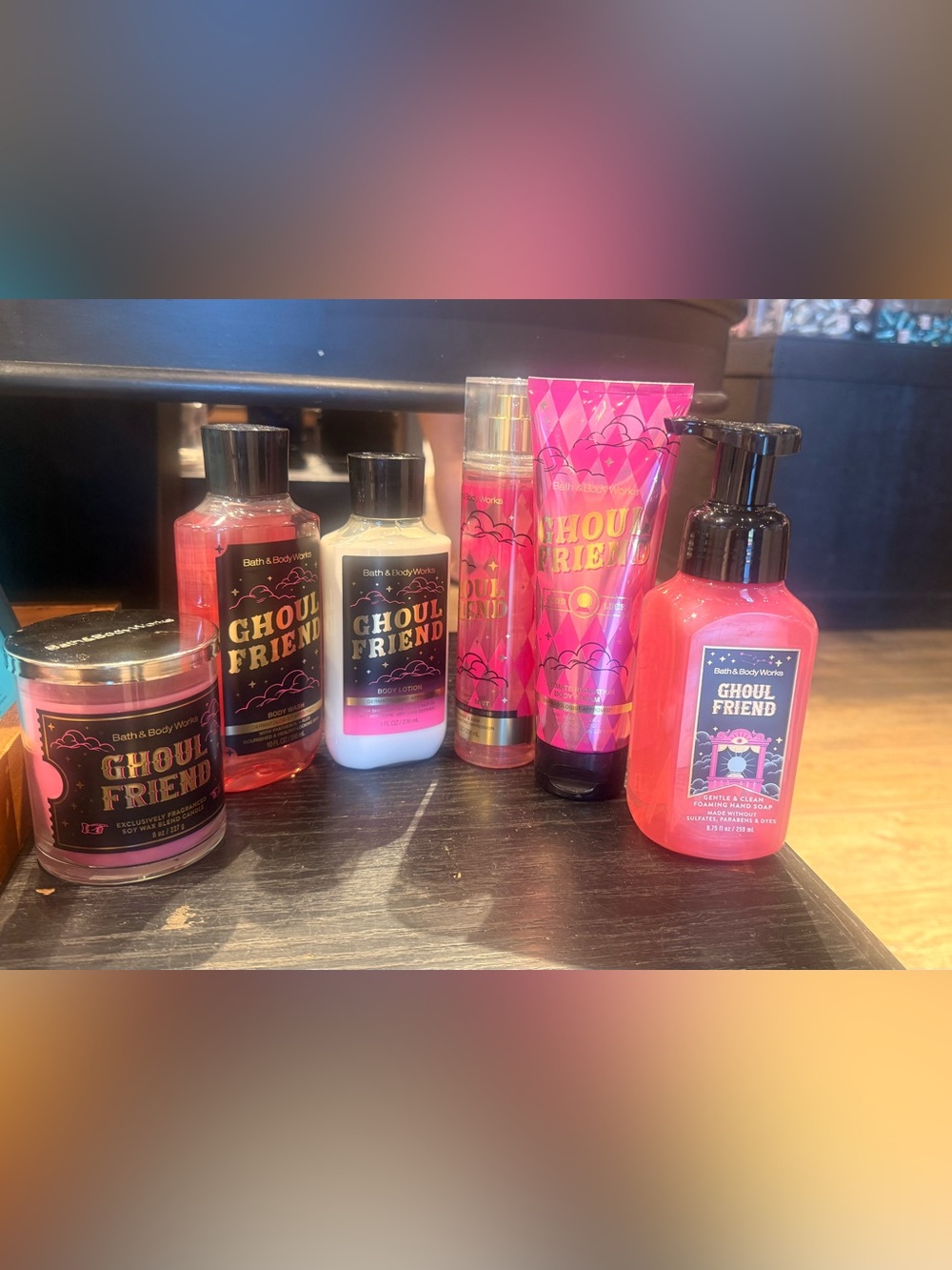 Bath & Body Works Ghoul Friend Pink & Black Bath & Body Set